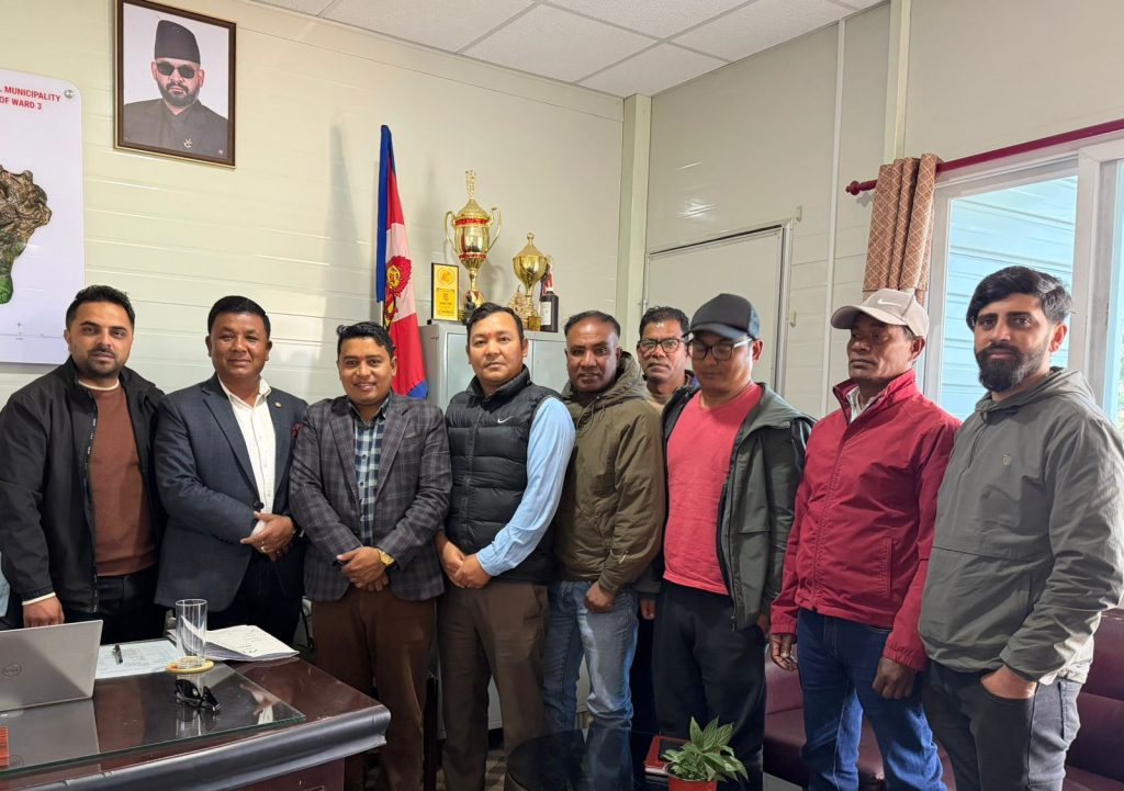 मिरावेल रिसोर्ट मजदुर को पारिश्रमिक दिलाउन प्रयास बैठक धुलिखेल नगरपालिका ३ वडा कार्यालय